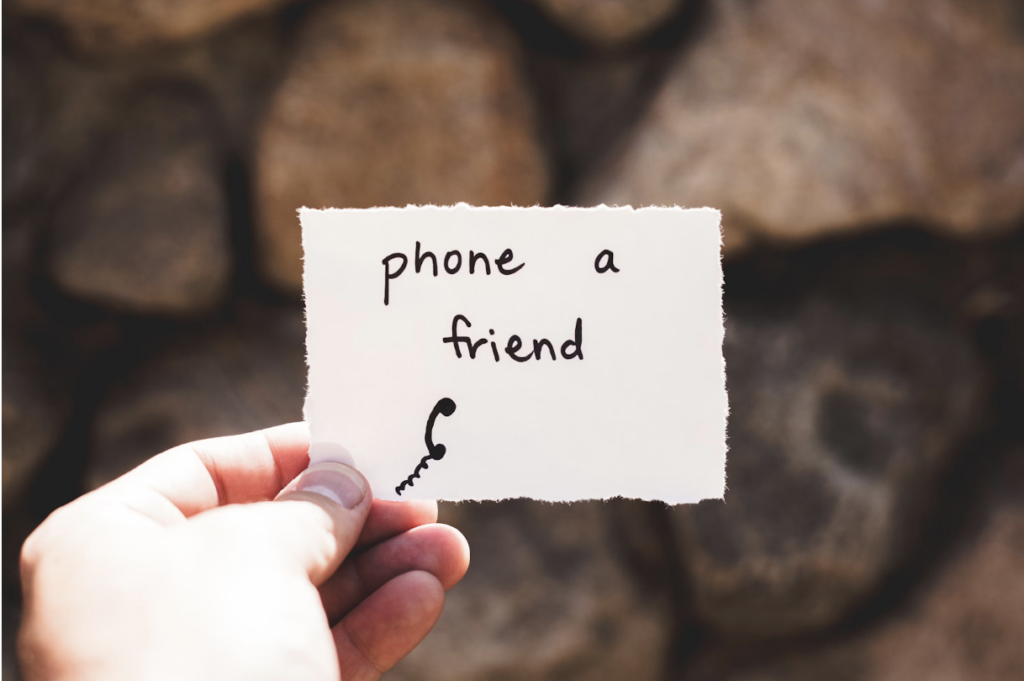 Phone a friend notecard